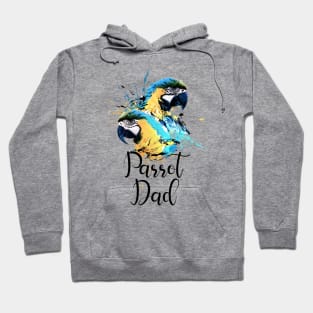 Parrot Dad Color Splatter Macaw White Hoodie